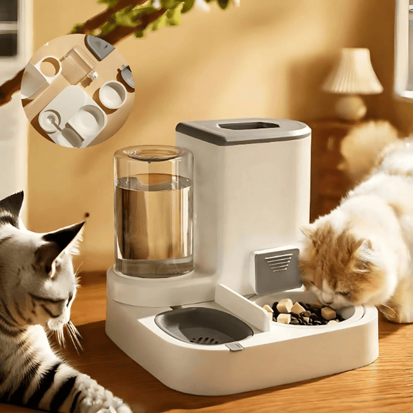 2-in-1 Automatic Feeder and Waterer for Dogs and Cats – No Electricity Required and with Filter | ForPatas 