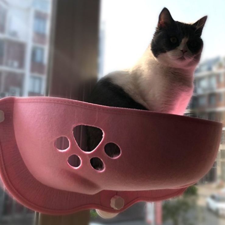 SkyRest™ Hanging Pet Bed – Elevated Comfort for Observant Cats 