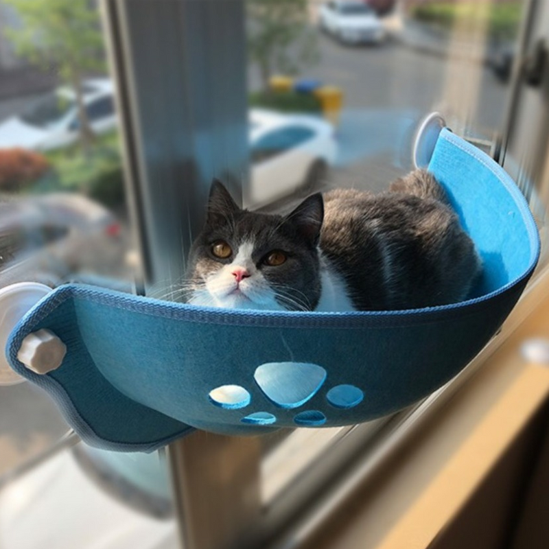 SkyRest™ Hanging Pet Bed – Elevated Comfort for Observant Cats 