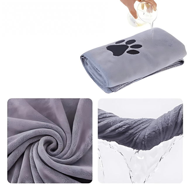 Super Premium Microfiber Towel for Dogs and Cats 90x60 – Dries 10x More | ForPatas 