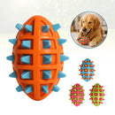 Rugby Chew Ball with Spikes and Whistle – Durable Toy for Dogs 