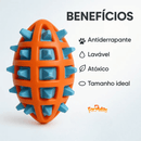 Rugby Chew Ball with Spikes and Whistle – Durable Toy for Dogs 