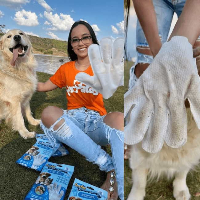 Moistened Glove with Vitamin E – Dry Bath and Hydrated Skin ForPatas™ 