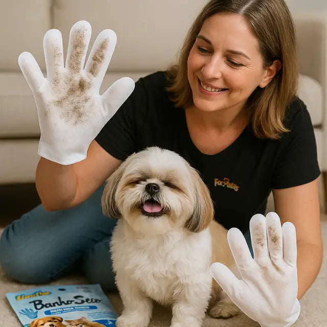 Moistened Glove with Vitamin E – Dry Bath and Hydrated Skin ForPatas™ 