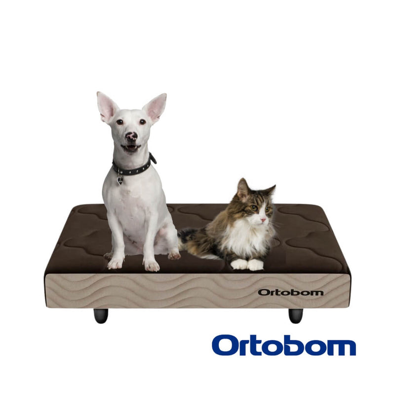 Mini Linen Pet Bed with Wooden Legs – Ortobom™ 