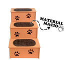 Pet Stairs in MDF with Non-Slip Carpet, 3 Steps – ForPatas™ 