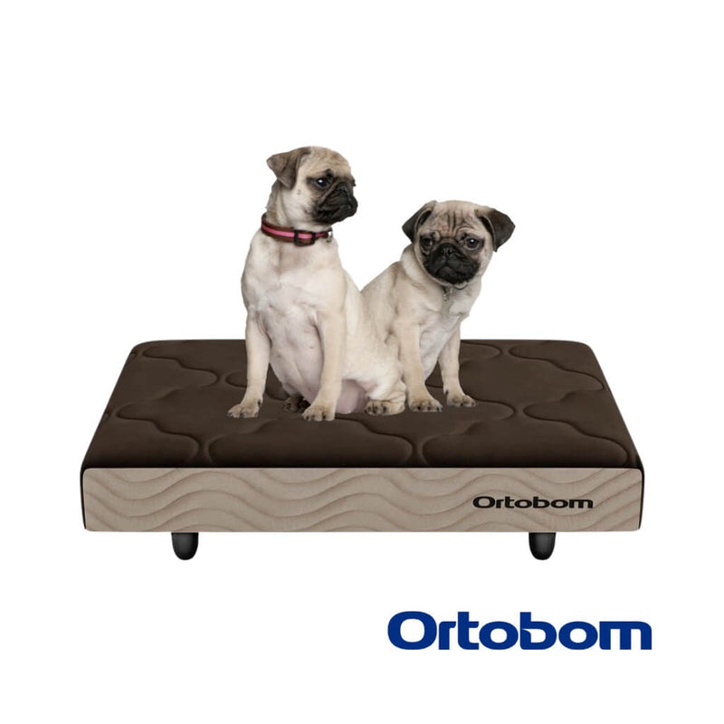 Mini Linen Pet Bed with Wooden Legs – Ortobom™ 