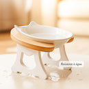 Elevated Porcelain Cat Feeder – Improves Digestion and Reduces Reflux – Lupzy™ 