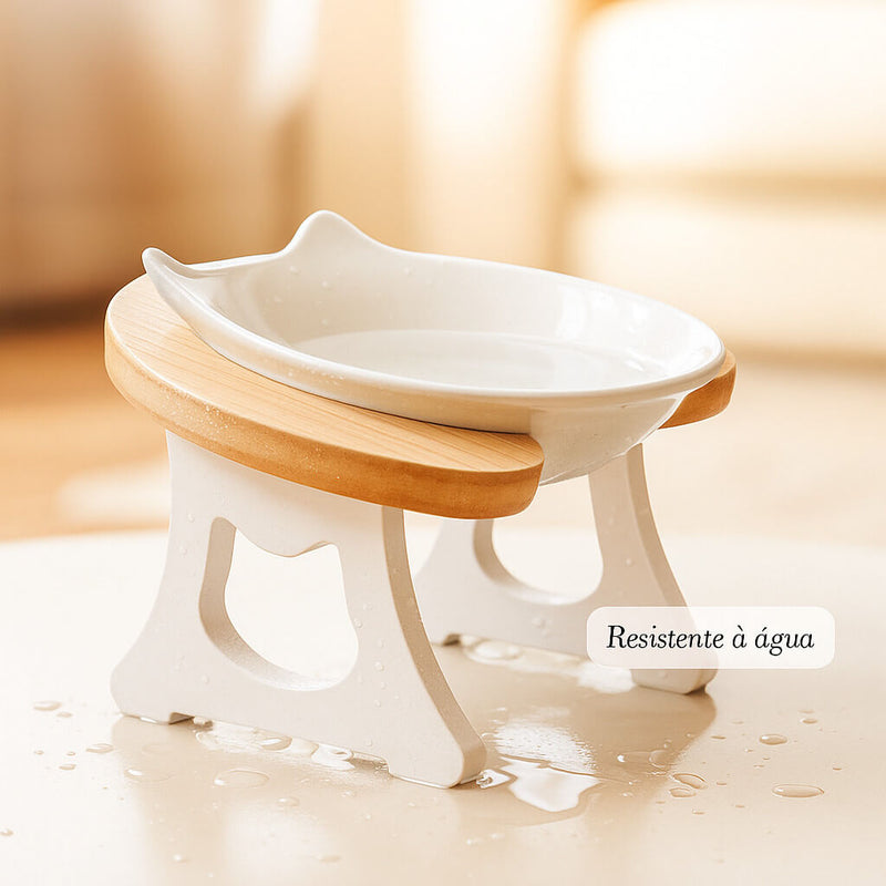 Elevated Porcelain Cat Feeder – Improves Digestion and Reduces Reflux – Lupzy™ 