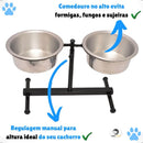 Adjustable Double Aluminum Feeder and Waterer – Health and Comfort | ForPatas 