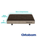 Mini Linen Pet Bed with Wooden Legs – Ortobom™ 