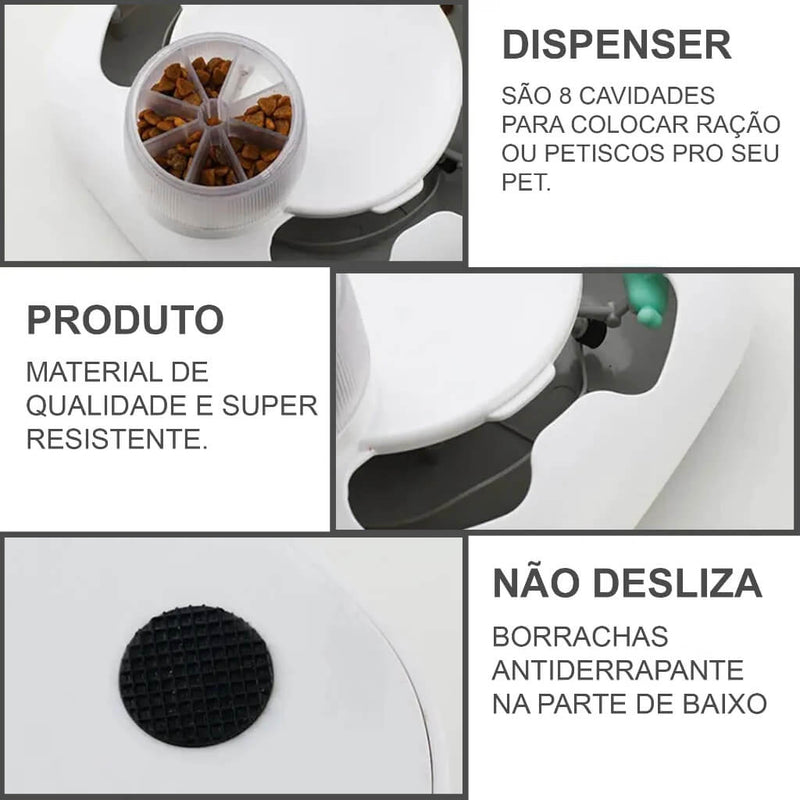 Brinquedo Interativo Inteligente para Gatos – Dispensa Petiscos Automático | ForPatas