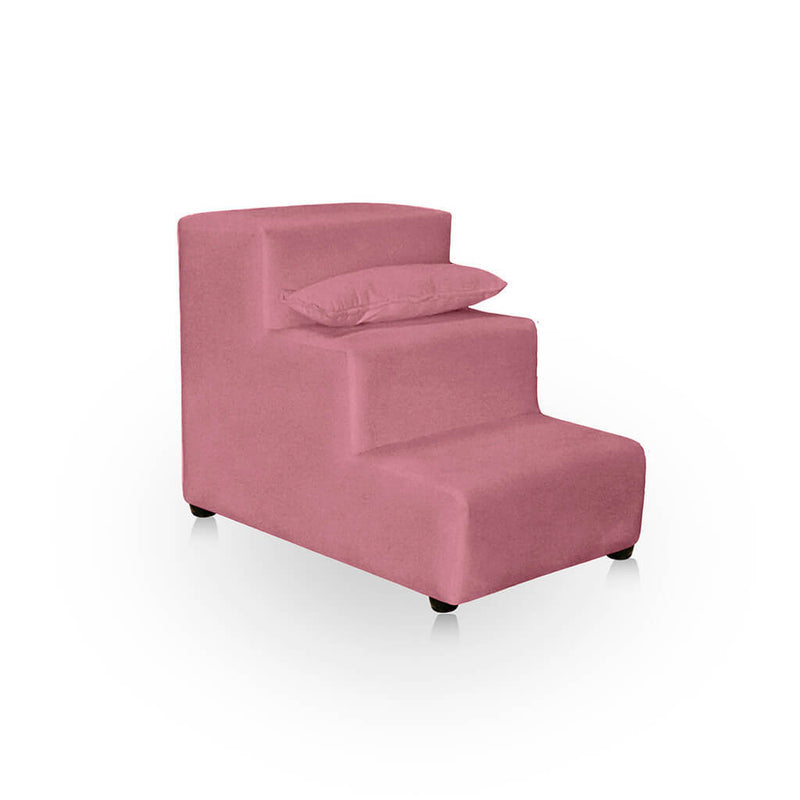 Escada Pet de Luxo 3 Degraus em Suede Impermeável – ForPatas™