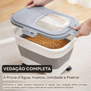 Foldable Pet Food Storage Container 15kg with Measuring Cup – ForPatas