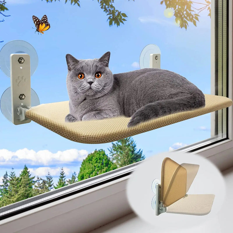 CatView™ Suction Cup Window Hanging Bed for Cats - 30 kg 