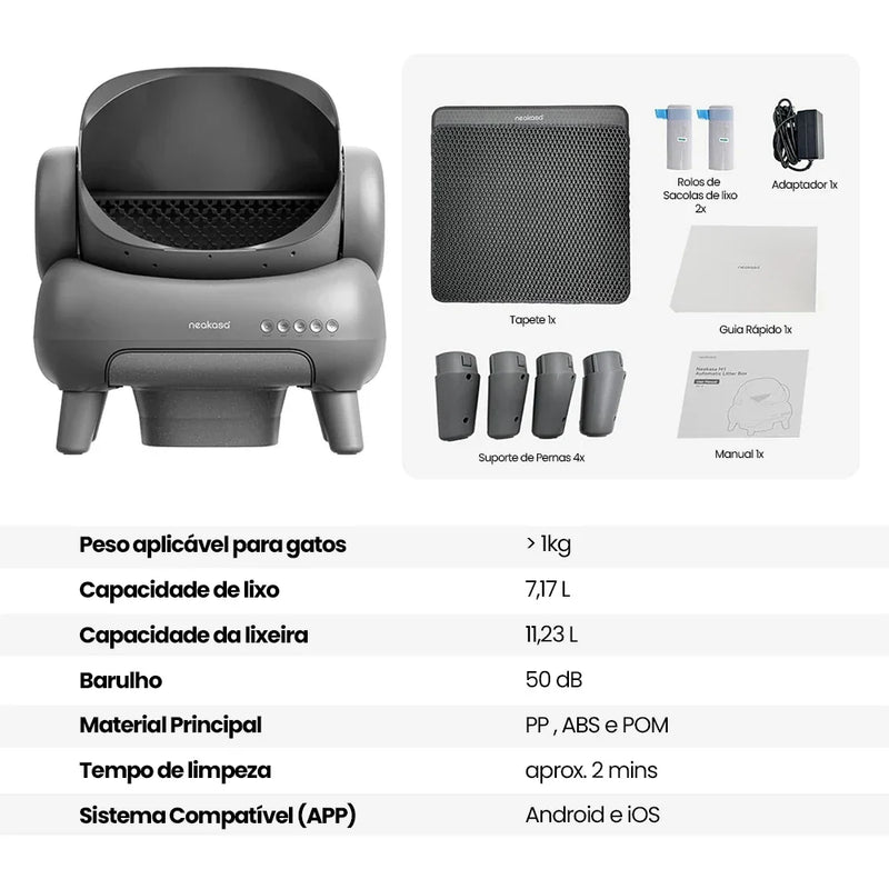 Neakasa™ Automatic Litter Box – Self-Cleaning with App and Open Design 