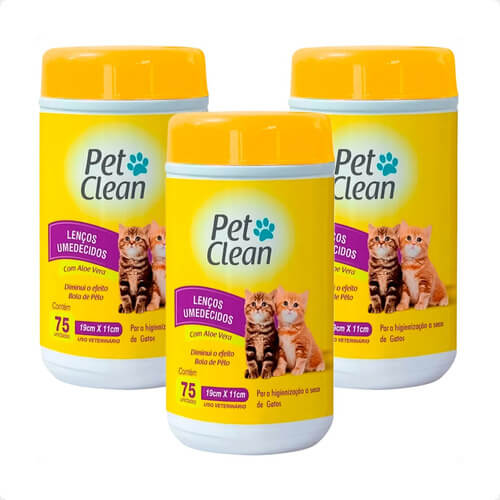 Kit with 3 Packs of Pet Wet Wipes – Quick and Safe Hygiene 