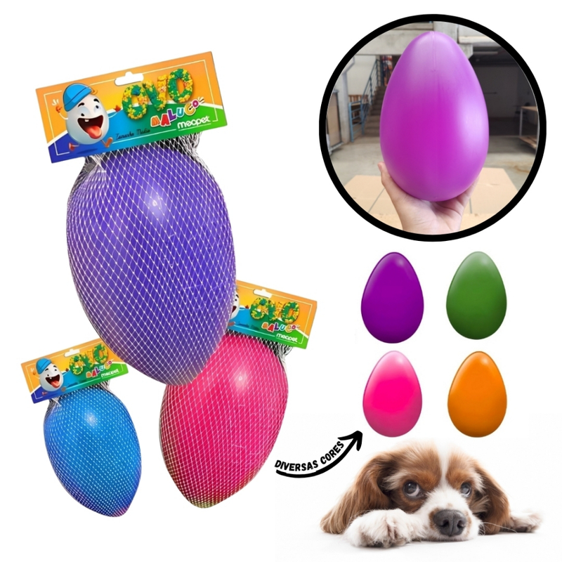 Brinquedo Mordedor Ovo Maluco para Cães – Barkify™ | Movimento Irregular e Alta Resistência