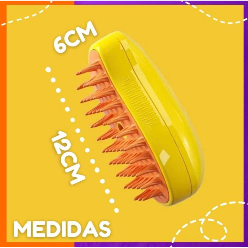 Escova a Vapor Recarregável 3 em 1 para Pets