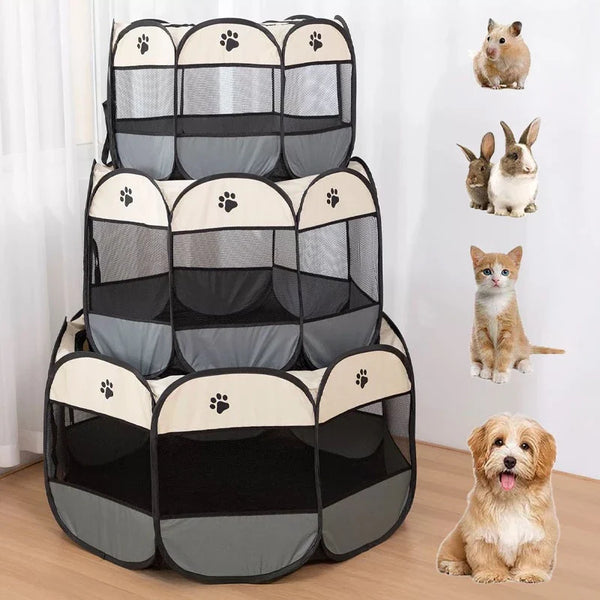 PetHaven™ Foldable and Durable Playpen for Dogs and Cats 