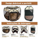 Cercadinho Dobrável e Resistente para Cães e Gatos PetHaven™