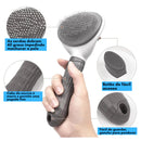 Escova Pente Pet em Plástico e Metal Petzen™ | Remove Pelos com Conforto
