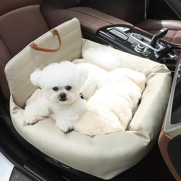 Waterproof Faux Leather Dog Car Seat Bed - Pawzly™