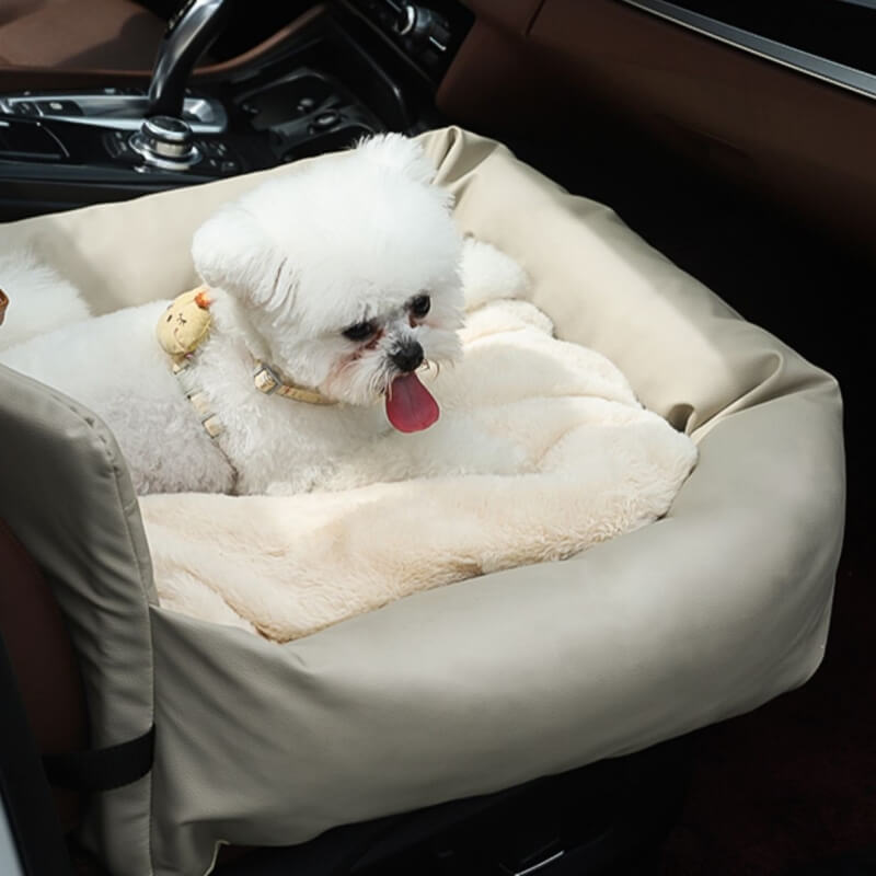 Waterproof Faux Leather Dog Car Seat Bed - Pawzly™