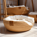 Natural Bamboo Pet Bed with Pillows - Woofline™