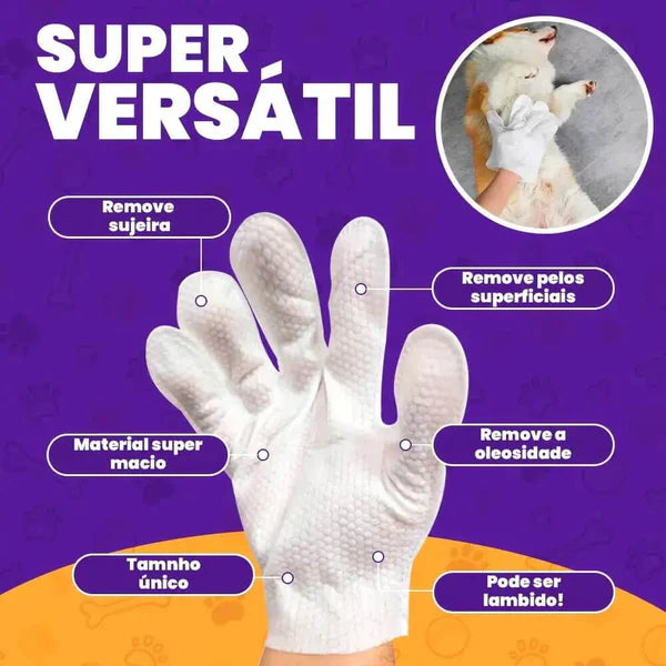 Moistened Glove with Vitamin E – Dry Bath and Hydrated Skin ForPatas™ 