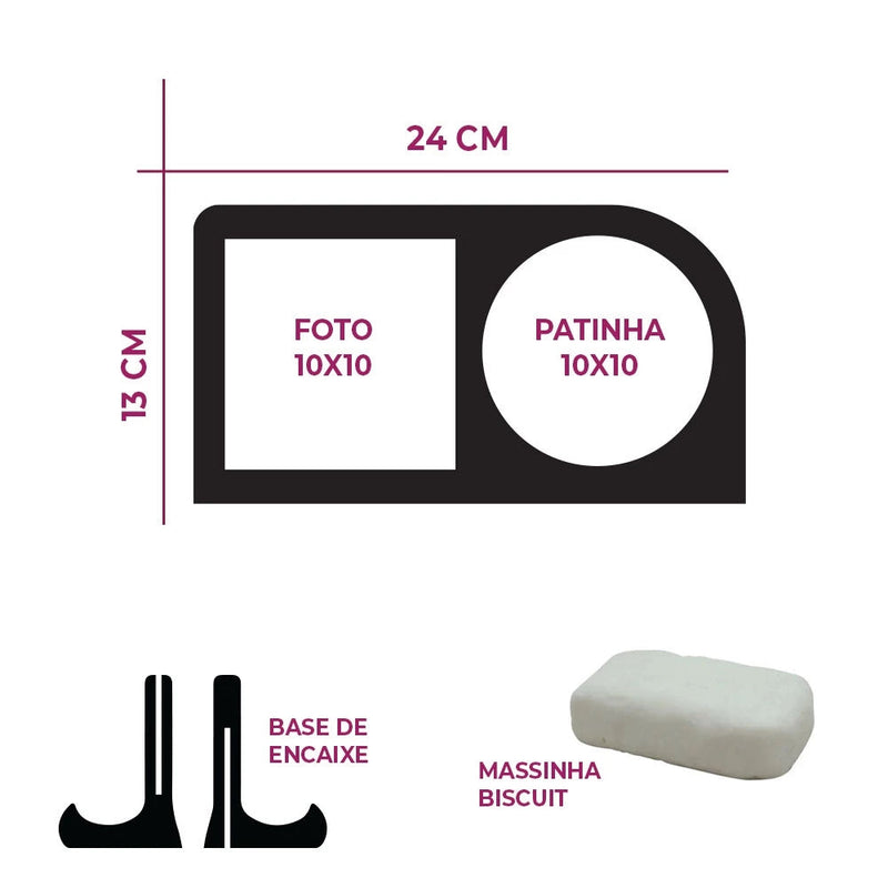 Porta Retrato com Molde da Patinha – PetMemories™