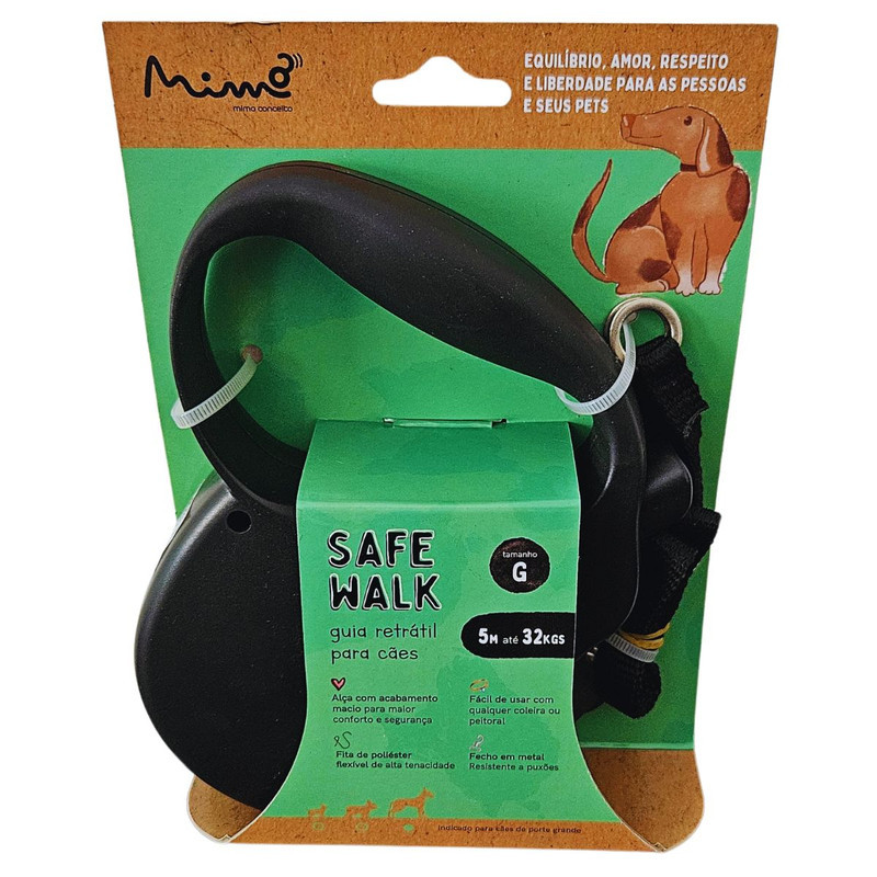 5m Retractable Leash for Dogs Up to 32kg | Mimo Safe Walk 