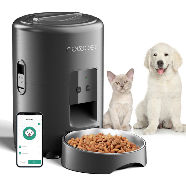 Newpet 2L Automatic Feeder with Wi-Fi and App Control | Voice Control + Scheduled Feeding 