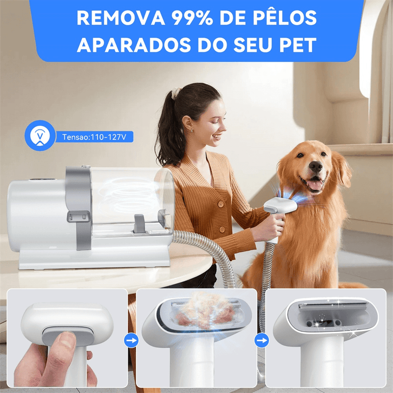 Aspirador de Pelos Profissional para Pets – Kit Completo 2.5L