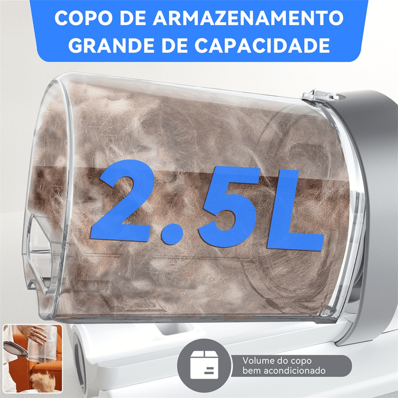 Aspirador de Pelos Profissional para Pets – Kit Completo 2.5L