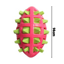 Rugby Chew Ball with Spikes and Whistle – Durable Toy for Dogs 